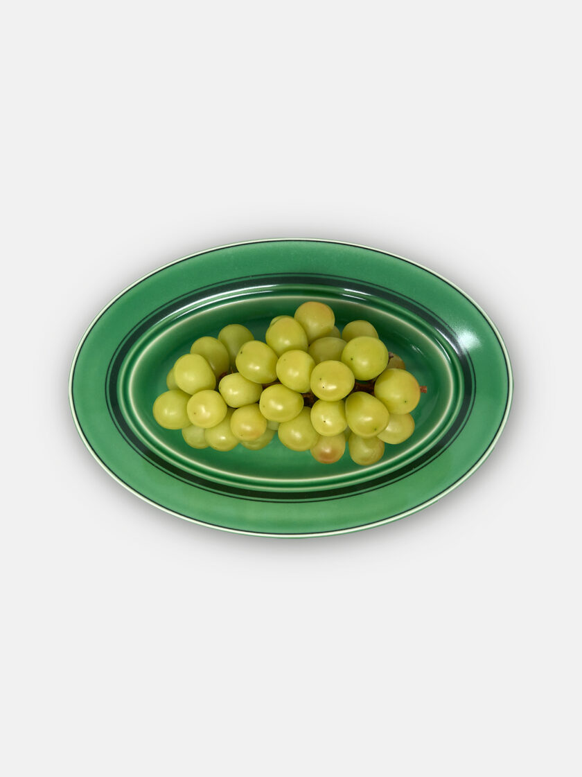 Country Side Oval Plate - Green